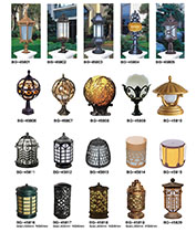 藝術(shù)造型鑄鋁柱頭燈