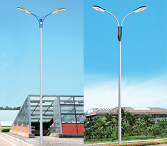 鋁合金錐桿平行雙臂道路燈桿