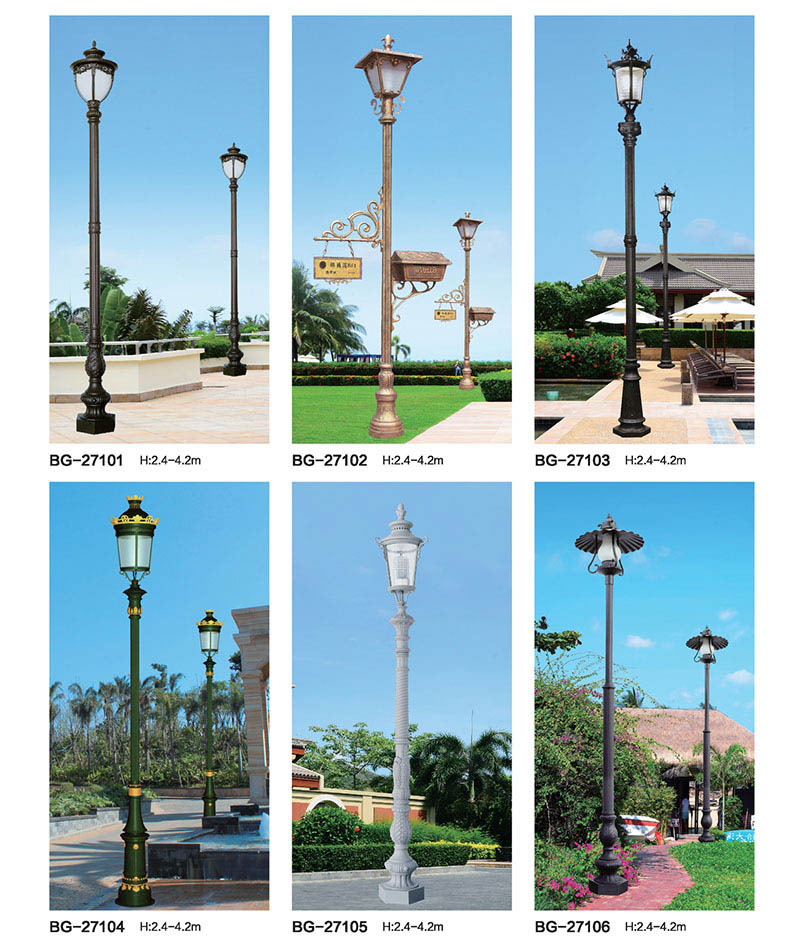 高檔歐式花園單頭LED庭院燈