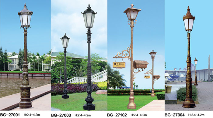 七度照明精選歐式鑄鋁單頭LED庭院燈圖片