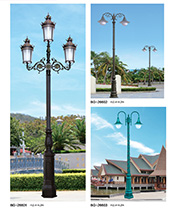 歐式風(fēng)格三頭壓鑄鋁景觀庭院燈