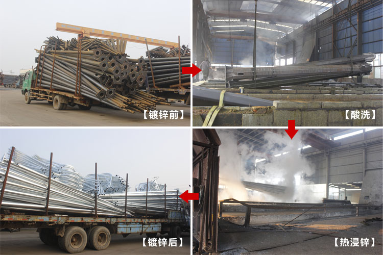 七度照明路燈桿生產(chǎn)鍍鋅過程流程圖