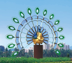 廣場(chǎng)公園孔雀開(kāi)屏景觀燈