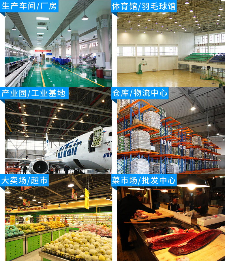 大功率LED工礦燈(LED工廠燈)的應(yīng)用場所