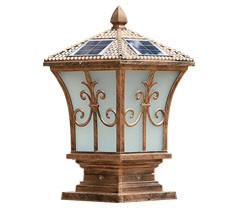 別墅戶外圍墻太陽能柱頭燈