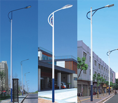 半弧形6米-12米單臂錐形路燈桿