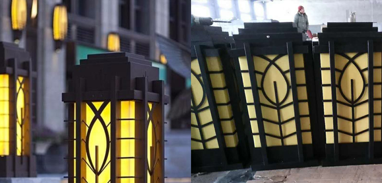 東莞七度照明(QDZTD-002)門頭仿云石方形柱頭燈生產(chǎn)實(shí)拍圖片