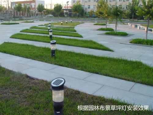 根據(jù)公園園林景觀草坪燈安裝效果