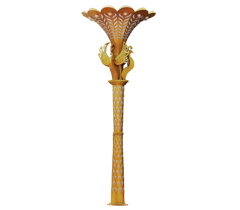 廣場藝術(shù)造型孔雀景觀燈柱