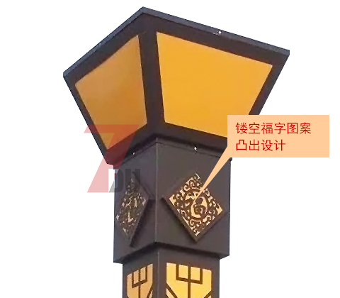 (QDJGDZ-012)3.5米廣場鏤空景觀燈柱細節(jié)展示1