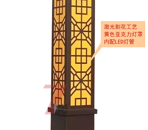 (QDJGDZ-012)3.5米廣場鏤空景觀燈柱細節(jié)展示2