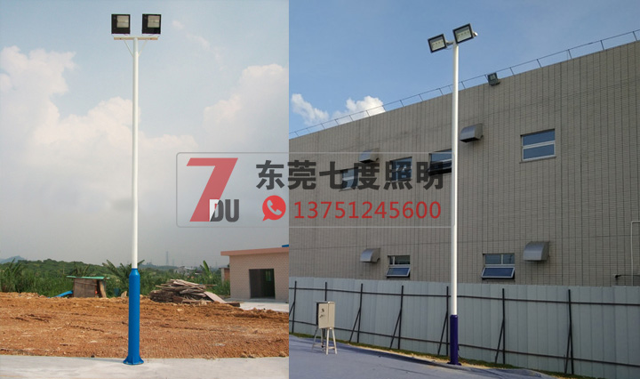 戶外籃球場照明燈桿樣式二:等徑大小桿樣式圖片