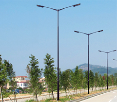 10米-12米大小桿轉(zhuǎn)接雙挑懸臂路燈桿