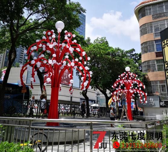 大型異形廣場景觀燈安裝效果