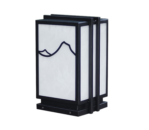 園林矮柱現代方形LED柱頭燈