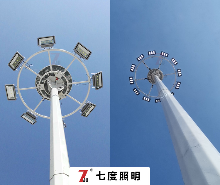 掛鉤式升降高桿燈8頭\12頭LED投光燈高桿燈細(xì)節(jié)展示