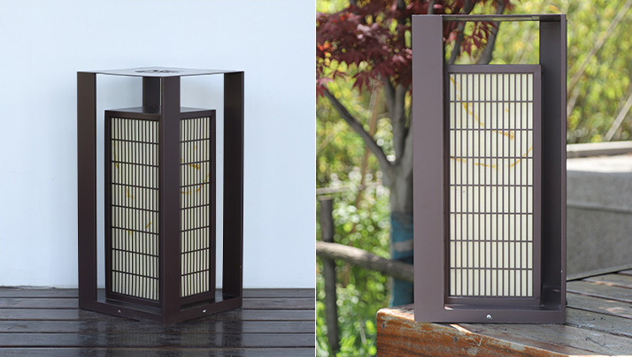 QDZTD-018小區(qū)花園矮柱柱頭燈實拍效果展示